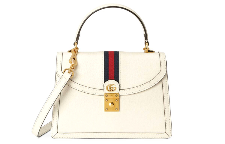 

GUCCI Сумка через плечо Ophidia из кожи маленькая женская белая