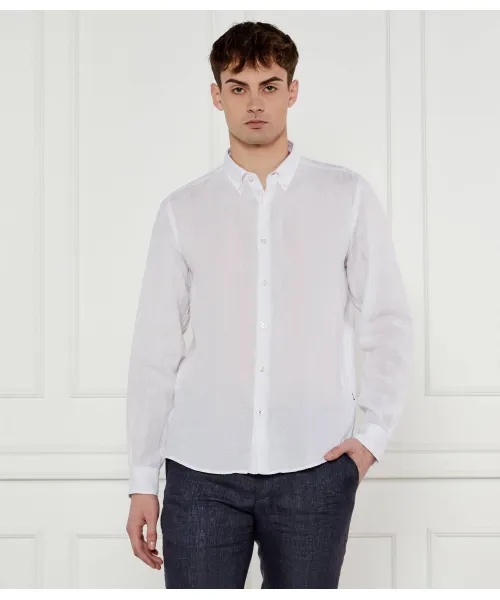 

Льняная рубашка c-liam-s-bd-c1-243 Regular fit Boss, белый