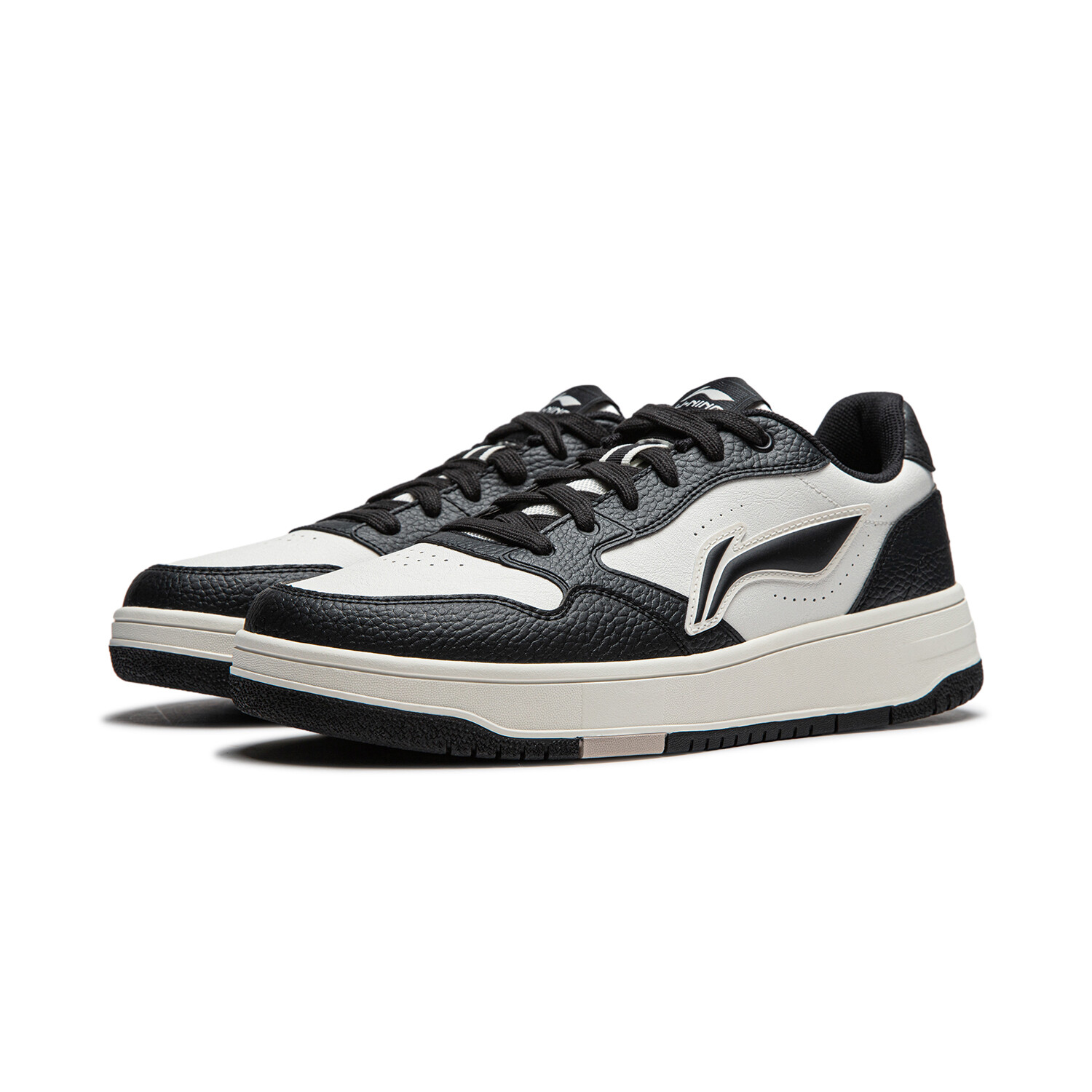 Кроссовки LINING Tianji Soft Skateboarding Shoes Men Low-top White/black, черный/белый — фото 3