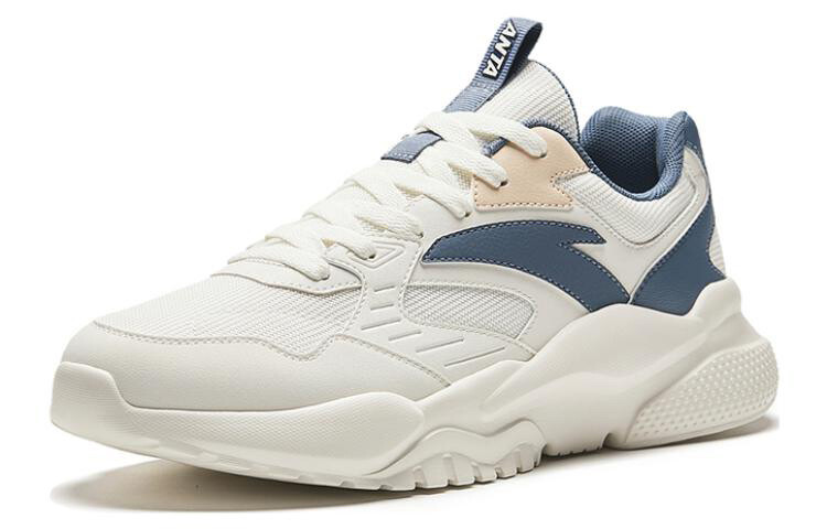 Кроссовки ANTA Lifestyle Shoes Men Low-top White/Gray/Yellow, слоновая кость/серый — фото 2