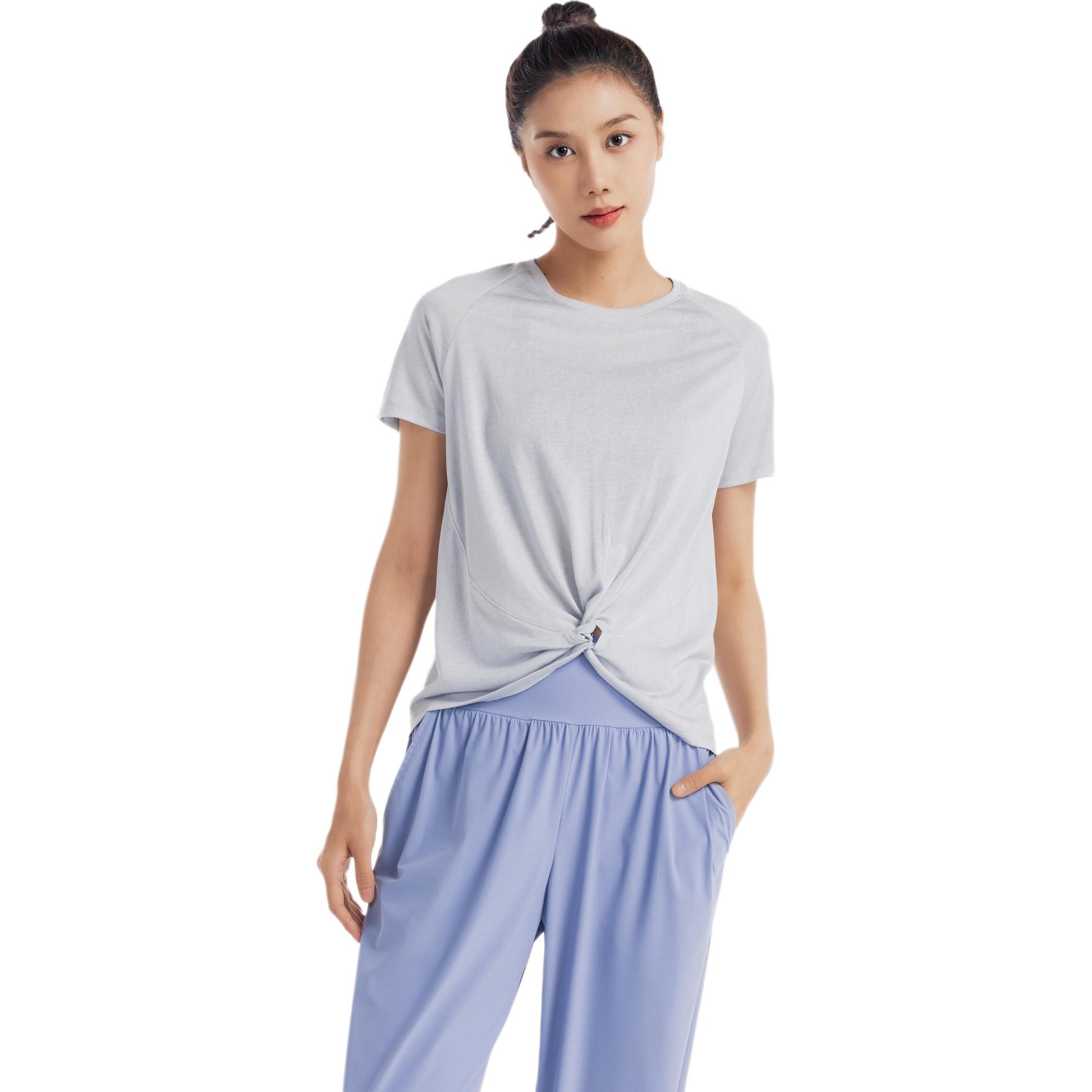 

DECATHLON Футболка с рукавом реглан женская silver gray