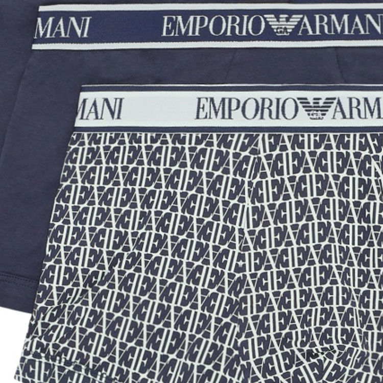 SS24 Трусы мужские 3 шт EMPORIO ARMANI, 3 шт (Темно-синий-зеленый) — фото 3