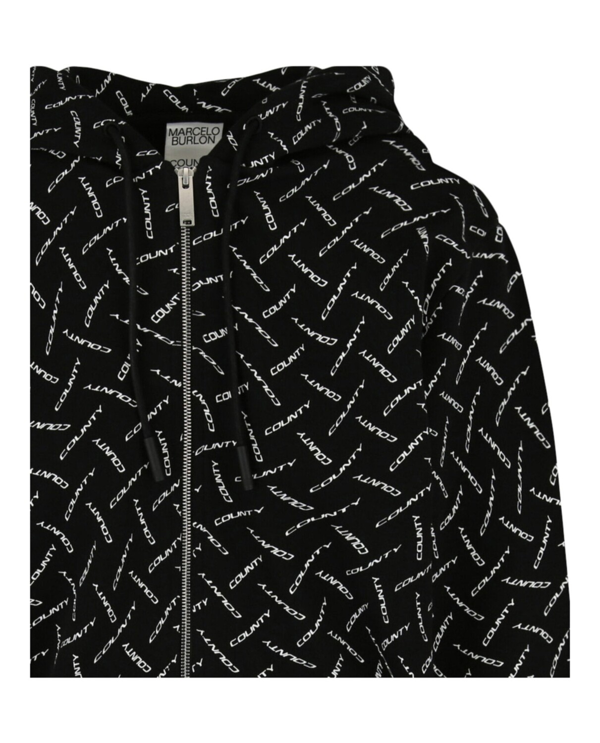 

Толстовка на молнии с принтом Pascal Arrow Marcelo Burlon, цвет Black White