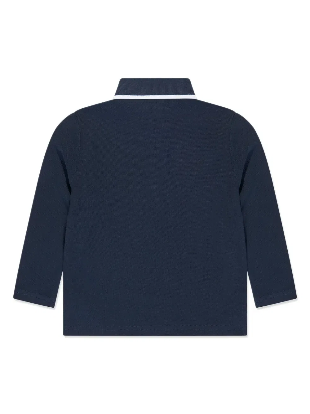 Хлопковая рубашка-поло с логотипом Boss Kidswear, синий — фото 2
