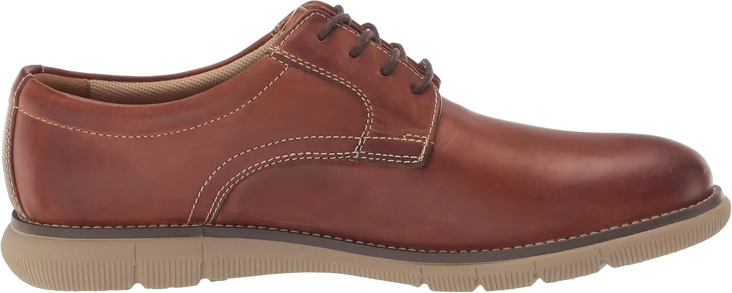 Johnston & Murphy Big Kid Holden Plain Toe Boys Dress Casual Lace-Up Shoe, коричневый — фото 4