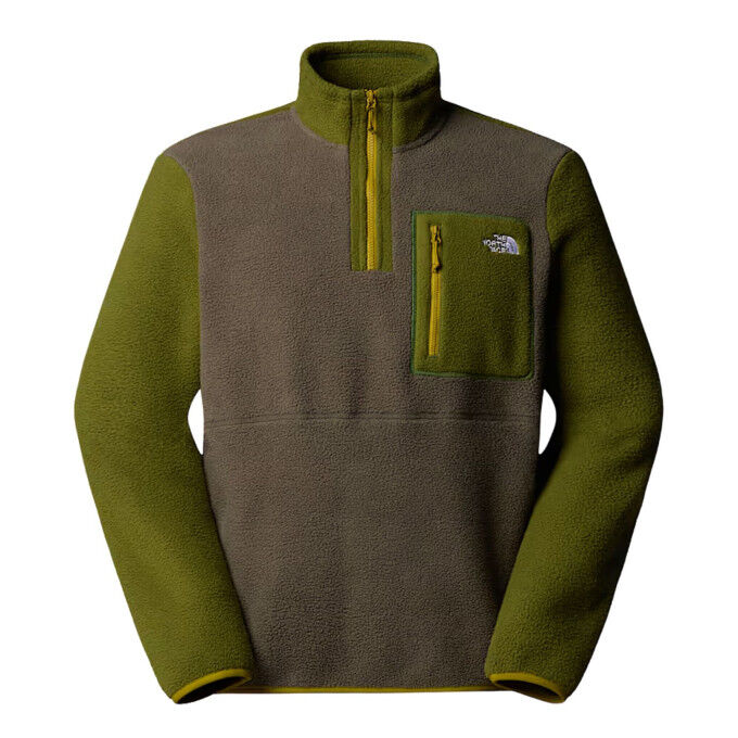

Мужская флисовая куртка с застежкой-молнией и воротником The North Face Yumiori - New Taupe Green-Woodland Green-Deep Dijon
