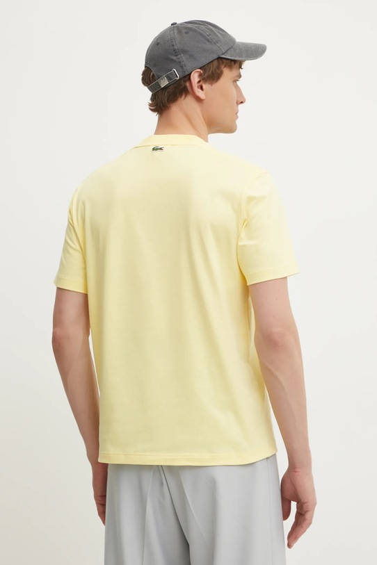 Хлопковая футболка Lacoste, желтый — фото 3