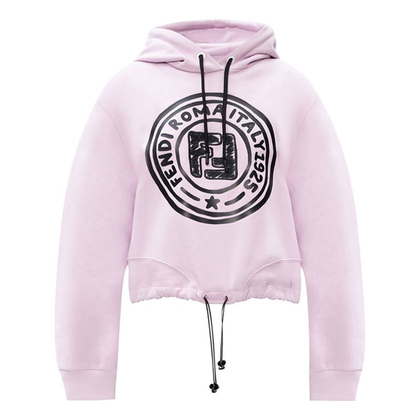 

Худи (WMNS) FENDI F Pattern Printing Hoodie Pink