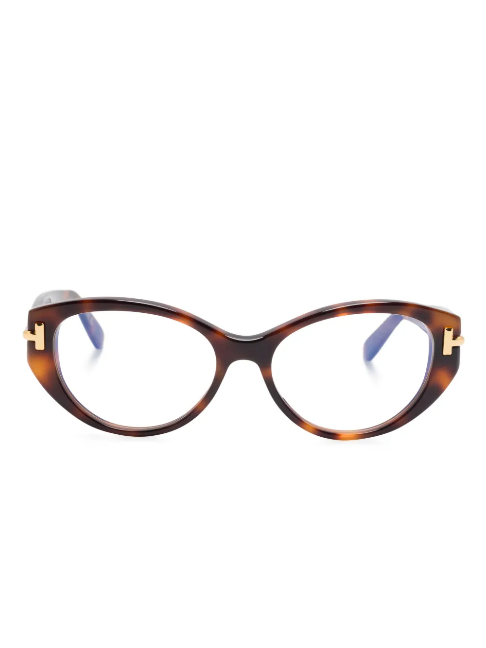 

Очки в овальной оправе TOM FORD Eyewear, коричневый
