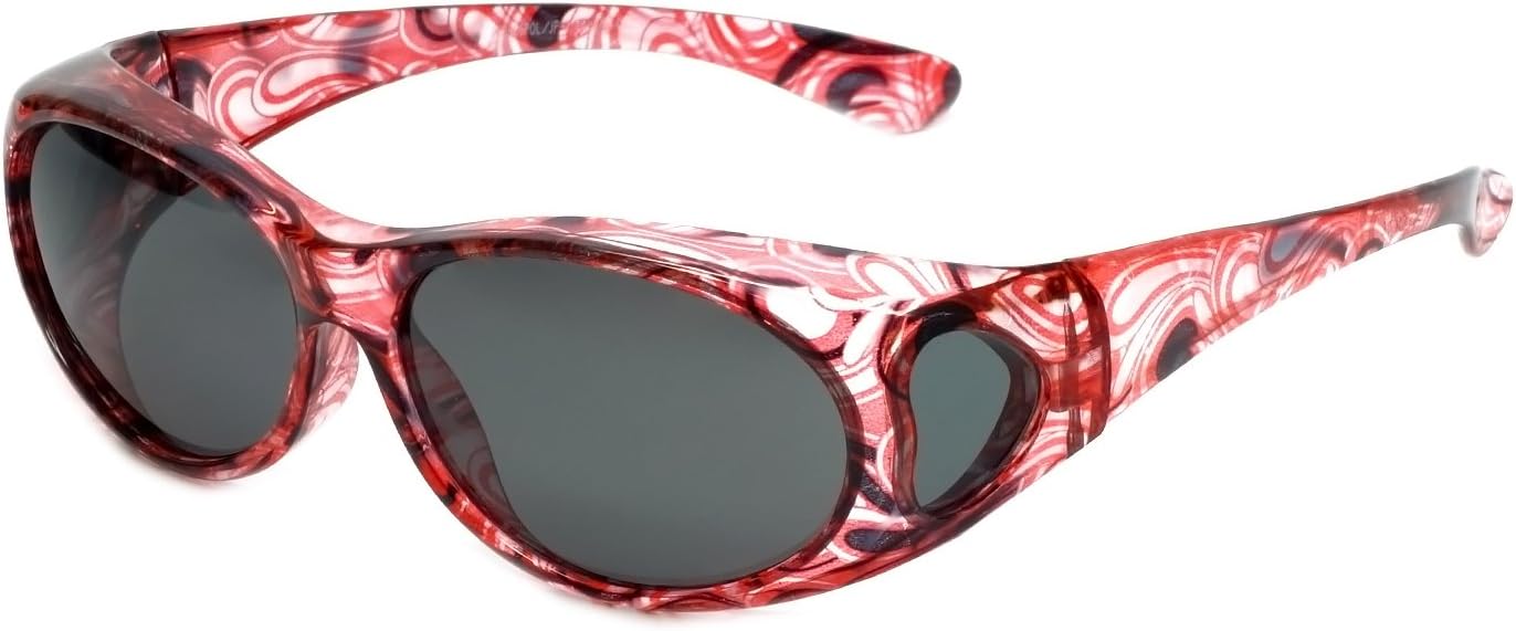 

Солнцезащитные очки Calabria RS8866POL-JP-2 с поляризационными линзами, надеваемые поверх очков с диоптриями, стильные, с облегающей посадкой и защитой от УФ-излучения, Pink Swirl