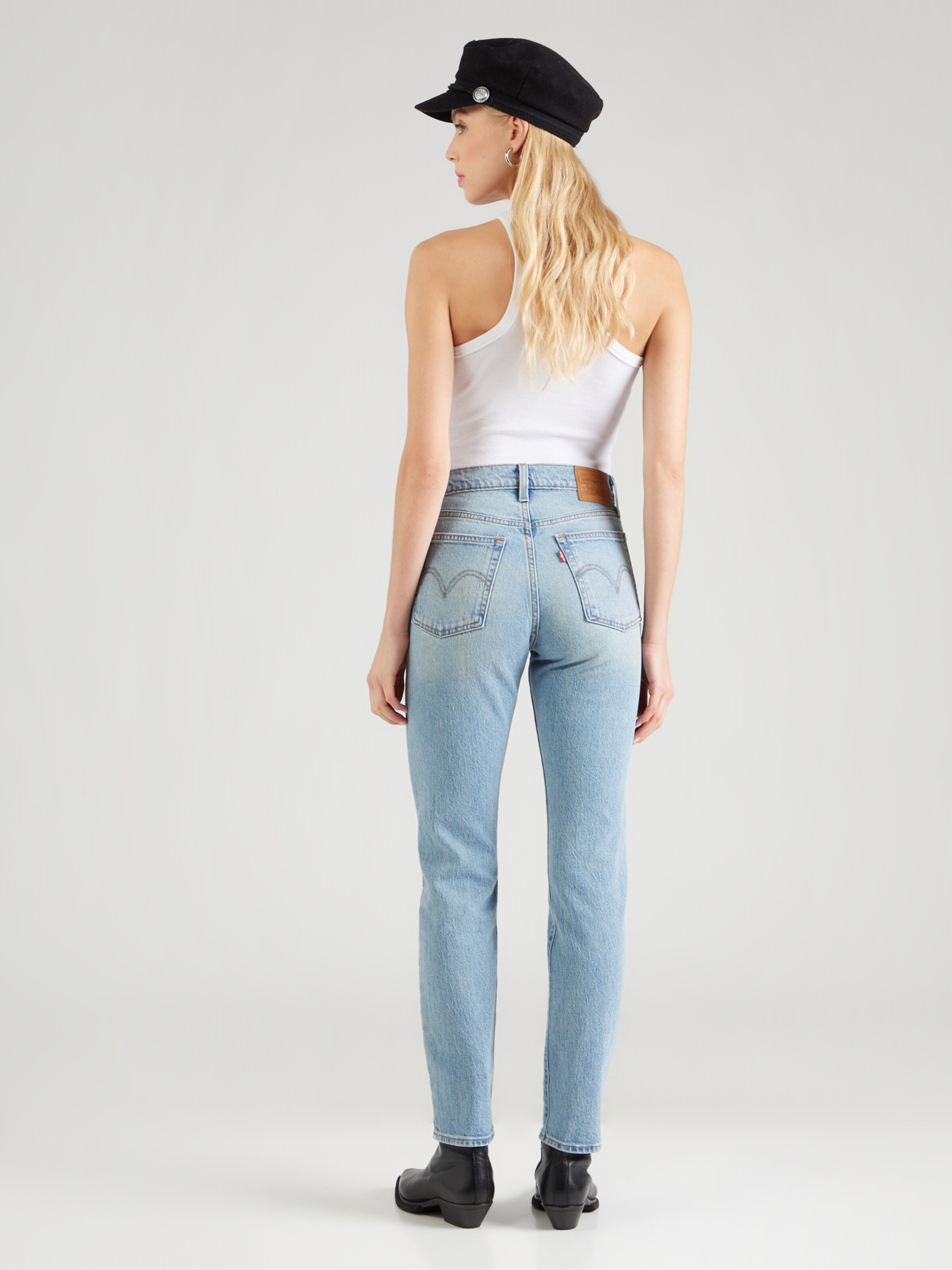 LEVI'S  Джинсы 'Wedgie Slim Jeans' в синем дениме, силуэт slim fit — фото 4