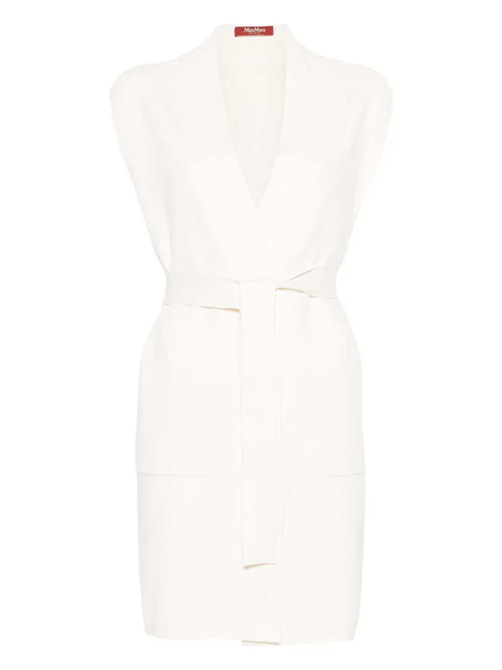 

Подпоясанный жилет MAX MARA, белый