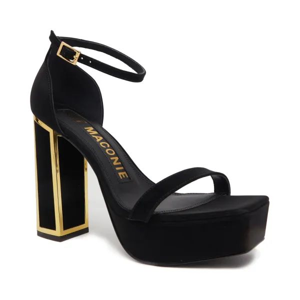 Кожаные босоножки на каблуке Kat Maconie, черный