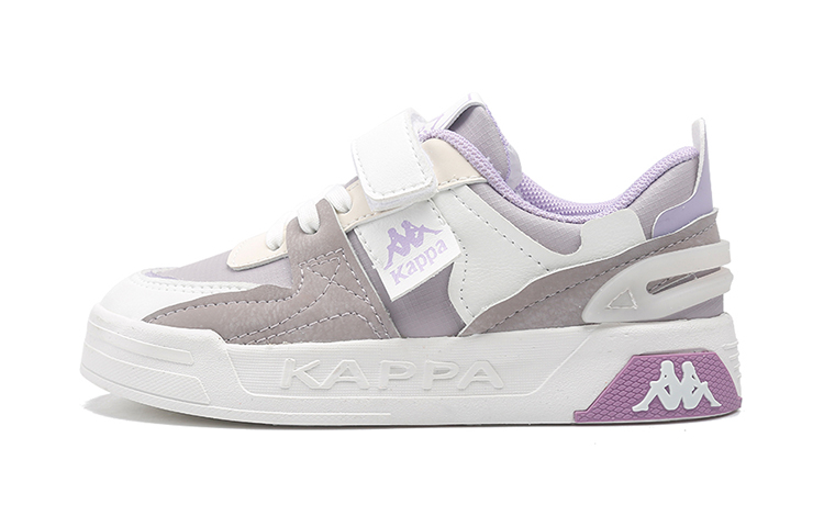 

Детские кроссовки для скейтбординга с низким верхом, устойчивые к скольжению и износу KAPPA KIDS, бежевый/белый/фиолетовый
