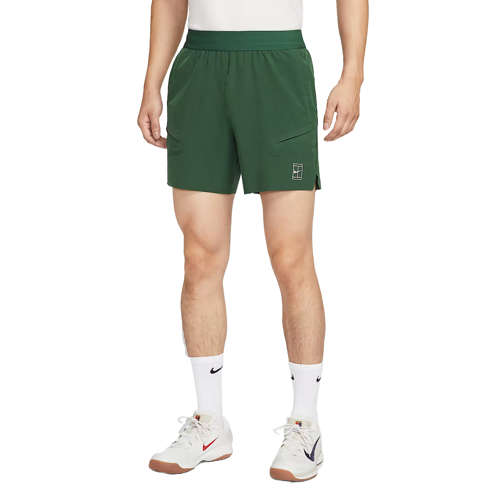 Мужские теннисные шорты Court Advantage Nike, зеленый — фото 4
