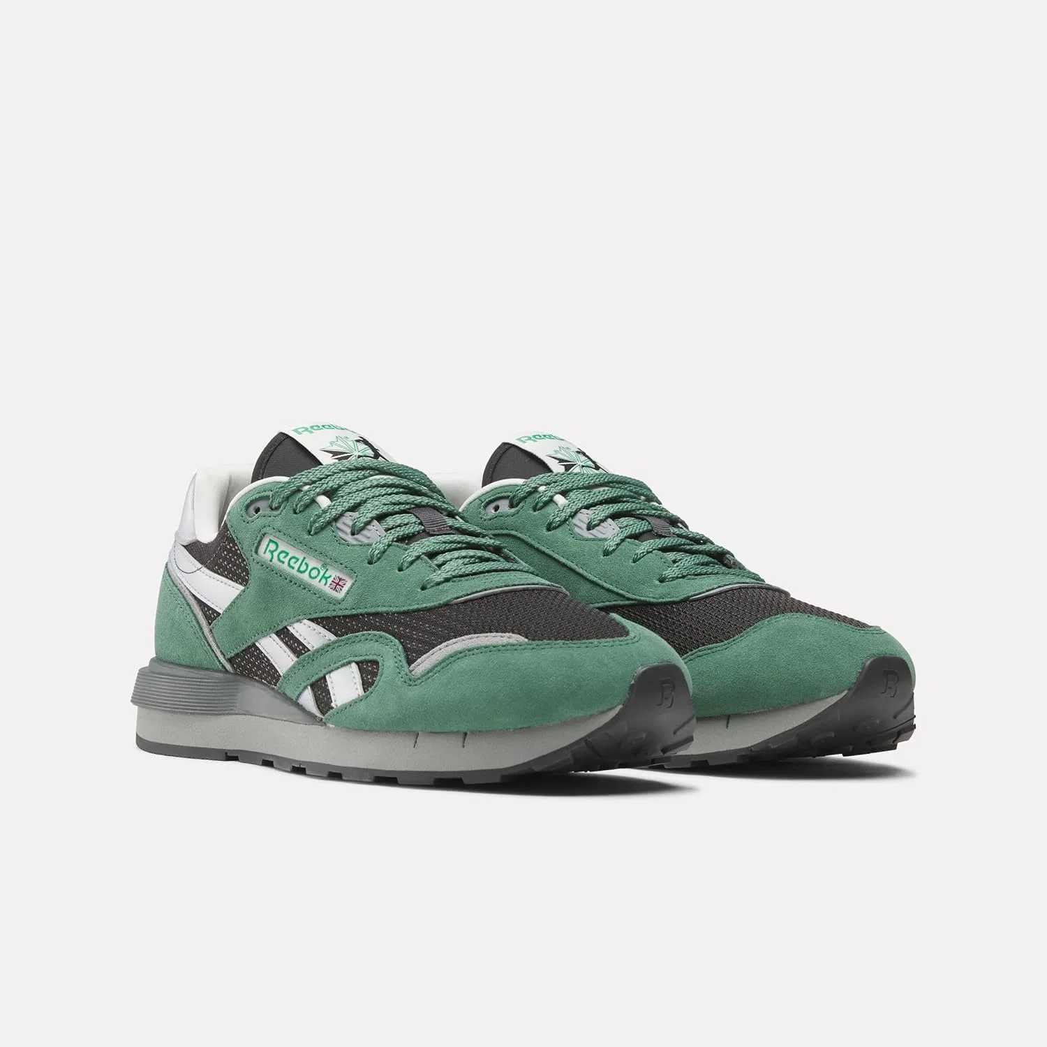 Кроссовки Reebok Unisex Classic Nylon 89, Fieldgreen Black Grey3 — фото 3