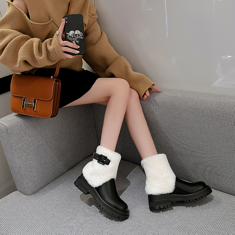 Yeezyy Reezy Черные женские ботинки на каблуке 5,5 см, цвет Black — фото 2