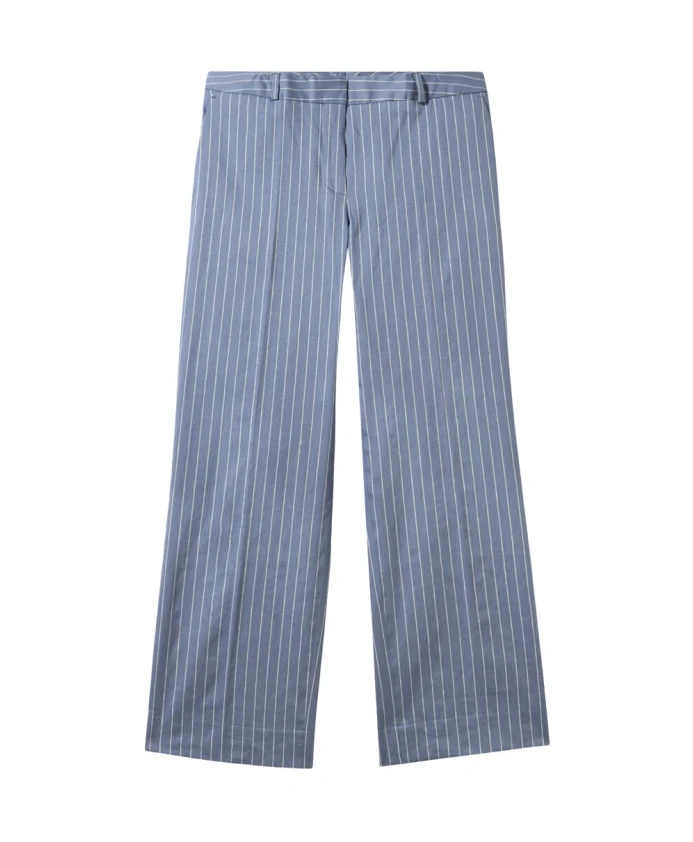 

Брюки из льняной смеси в тонкую полоску Brooks Brothers, синий