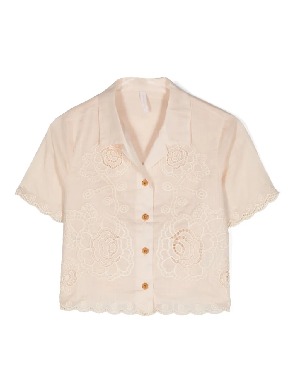 

Кружевная блузка ZIMMERMANN Kids, нейтральный