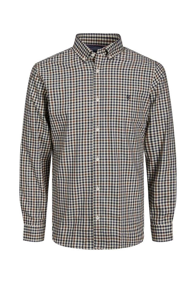 

Рубашка greg slimfit рубашка с длинными рукавами и вышивкой Jack & Jones, коричневый