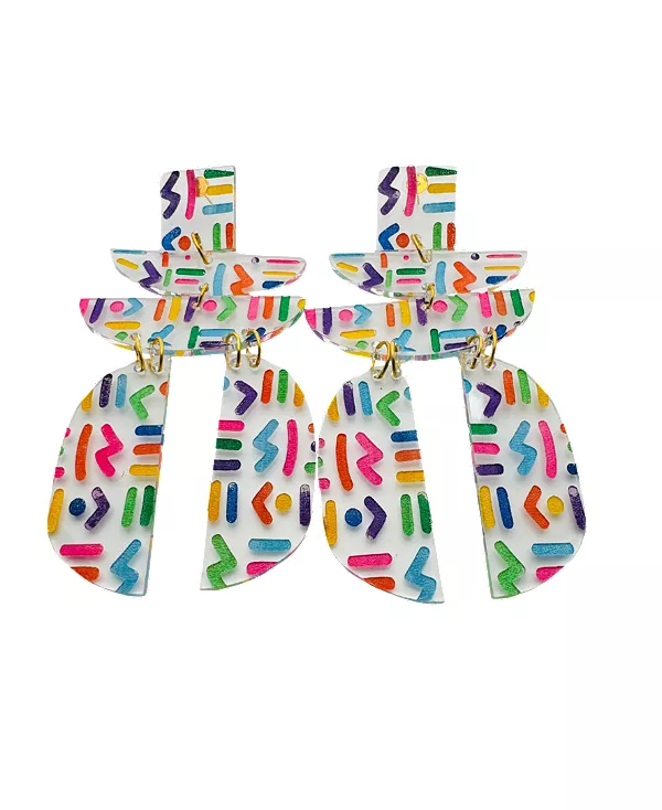 

Геометрические серьги-подвески Swanky Designs, multi