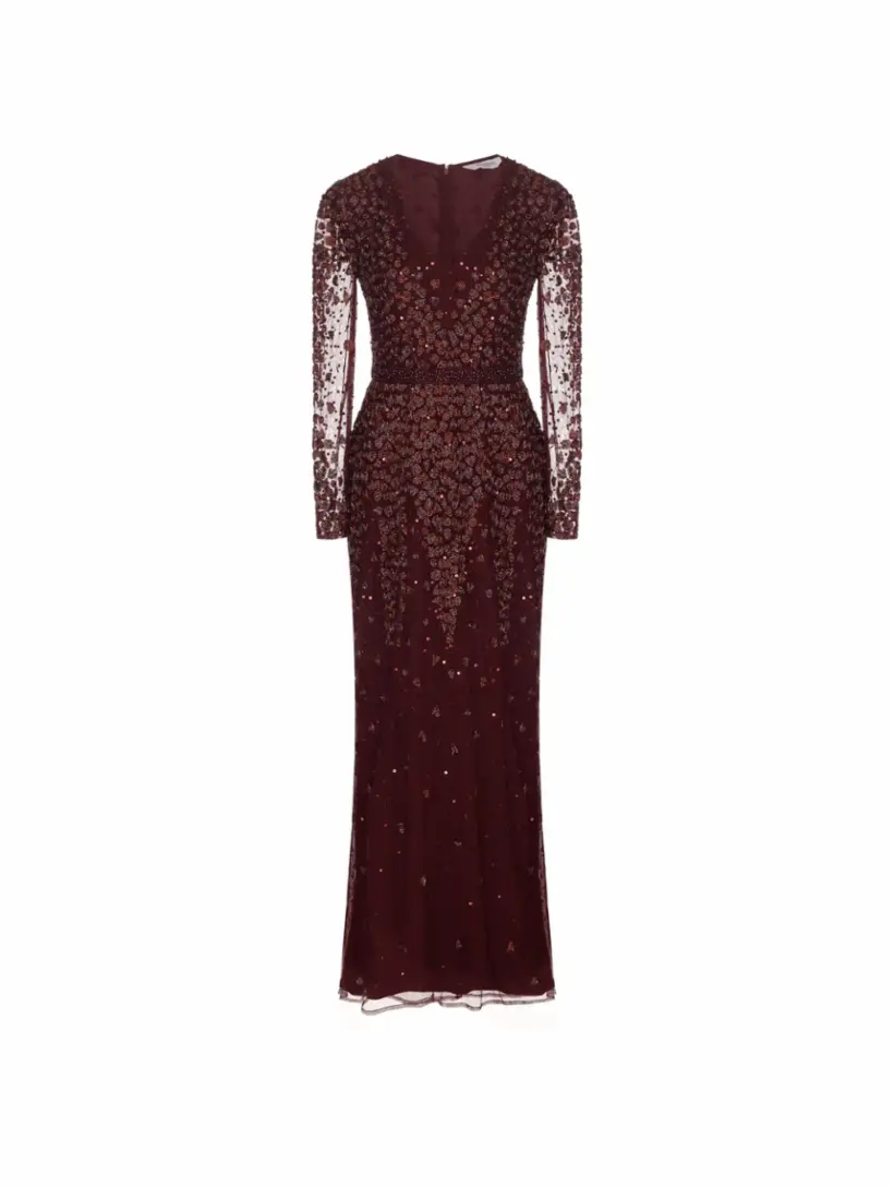 

Платье из тюля Thalia RAISHMA READY TO WEAR, бордовый