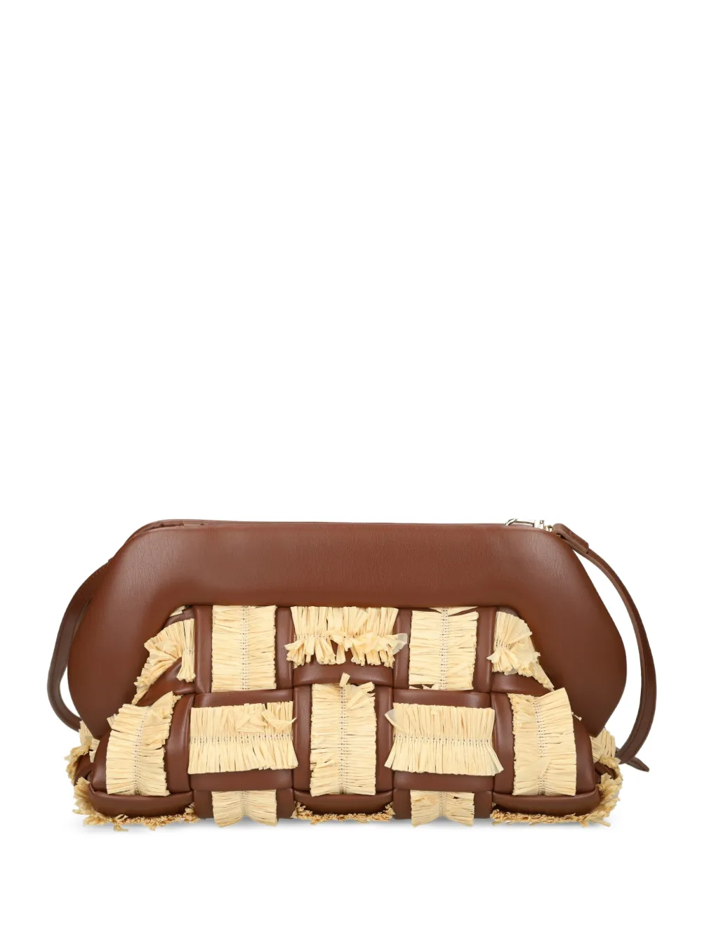 

Плетеная сумка через плечо с бахромой Themoirè, коричневый