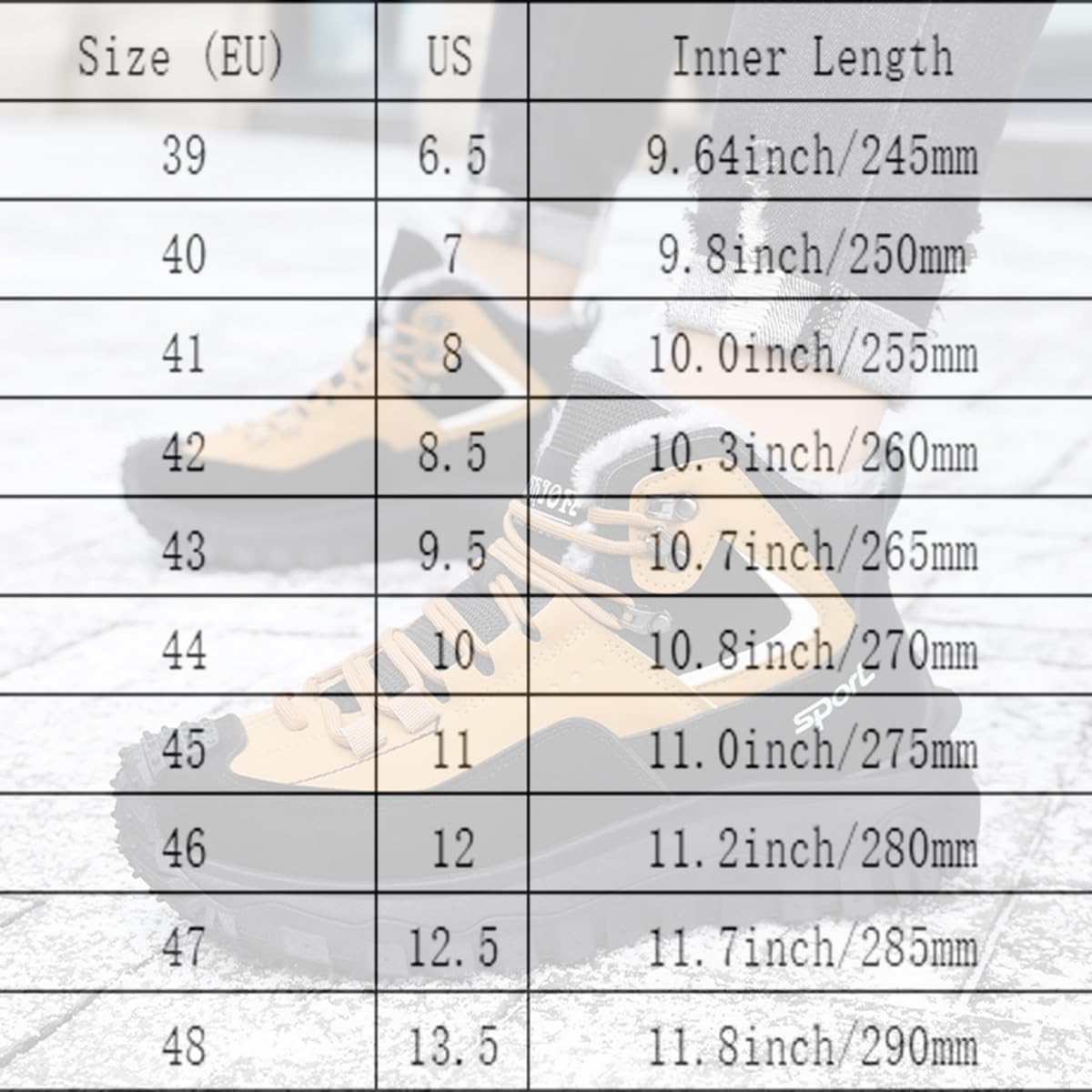 Походные ботинки, ботинки, зимние ботинки для мужчин, водонепроницаемые, с противоскользящей подошвой, поддержкой свода стопы и широким носком, кроссовки для ежедневных прогулок и активного отдыха на улице Generic, коричневый — фото 2