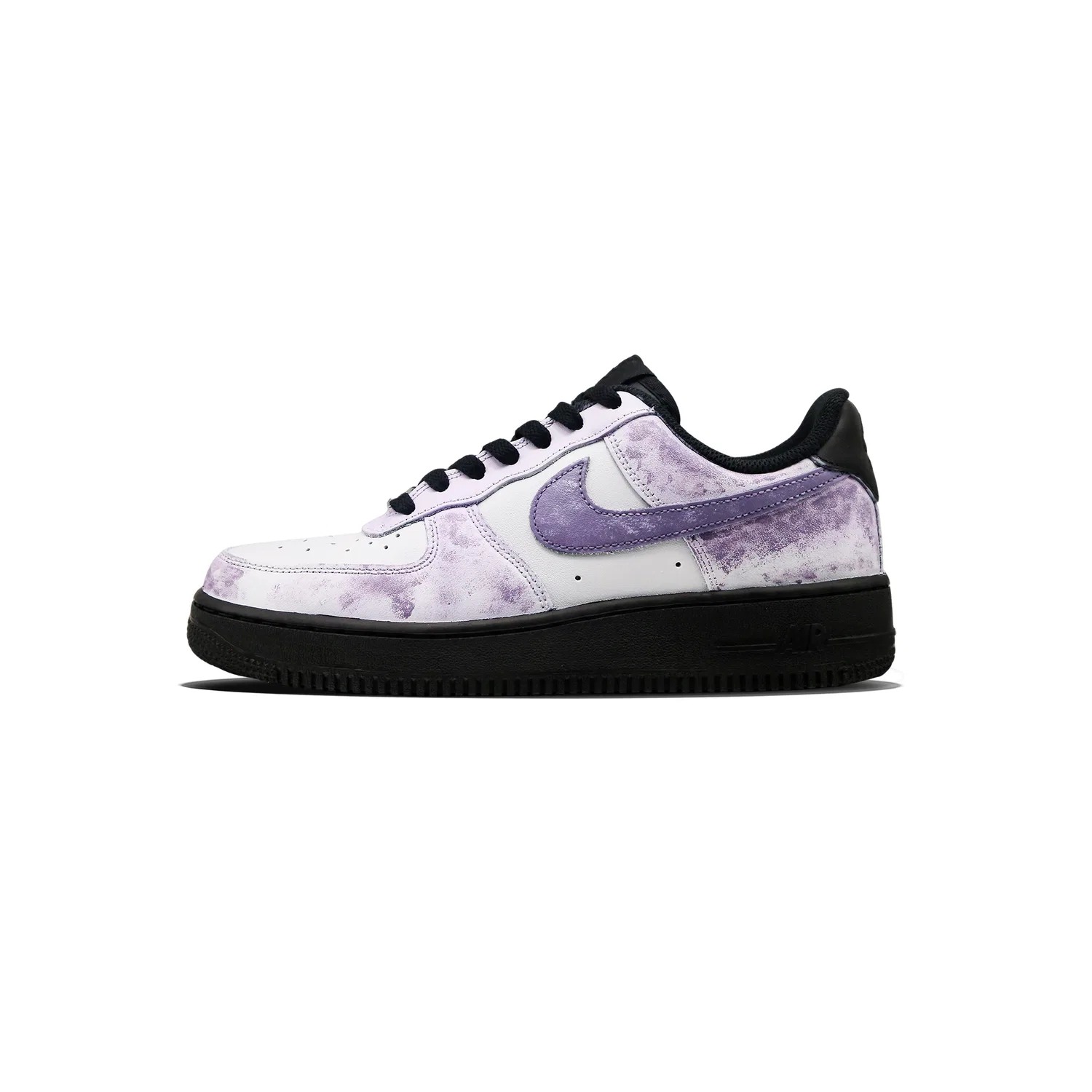 Кроссовки для скейтбординга детские Air Force 1 Purple Mist Black Reef из синтетической кожи и кожи, износостойкие, низкие Nike, Light Purple