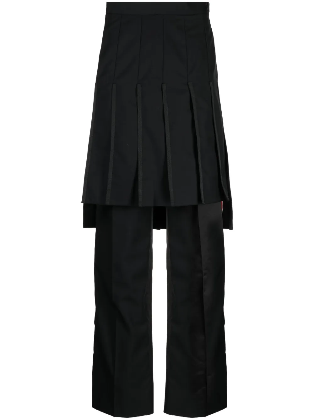 

Плиссированные брюки-юбка Super 120's Collage THOM BROWNE, черный