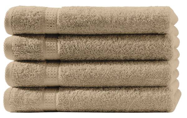 

4 шт Набор полотенец One-Home Frottee 70x140 cm, 70x4x140 см, бежевый