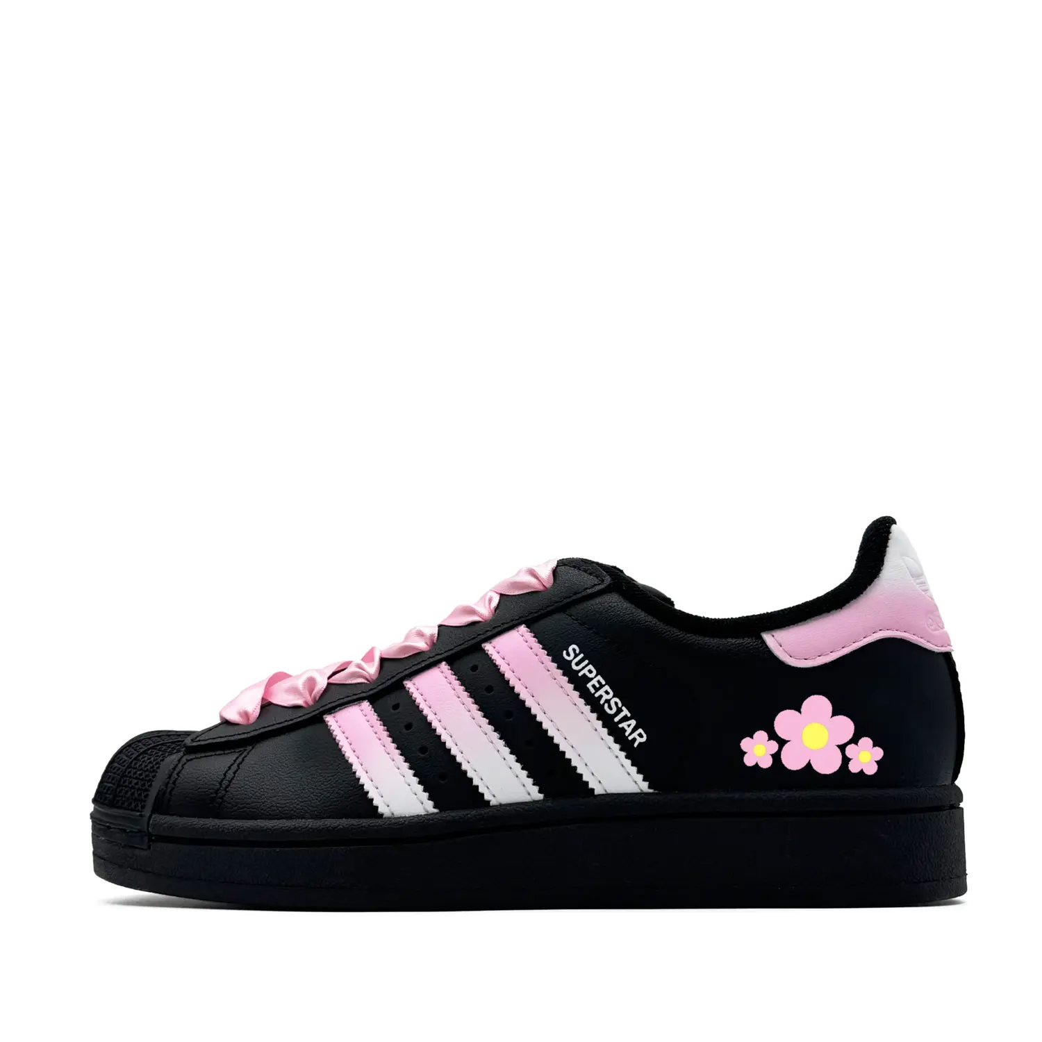 

Superstar 2 Abrasion Resistant Low top детские скейтборд кроссовки черный для подростков Adidas Originals, розовый