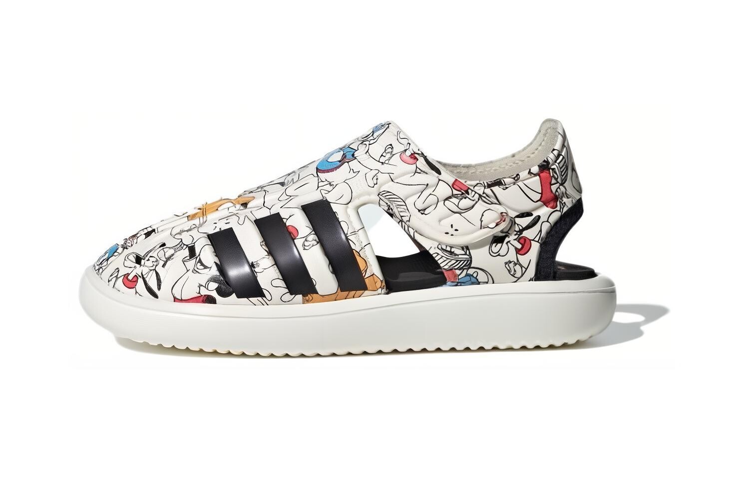 

Водные сандалии Disney Off White Core Black Cloud White PS Adidas, черный/белый