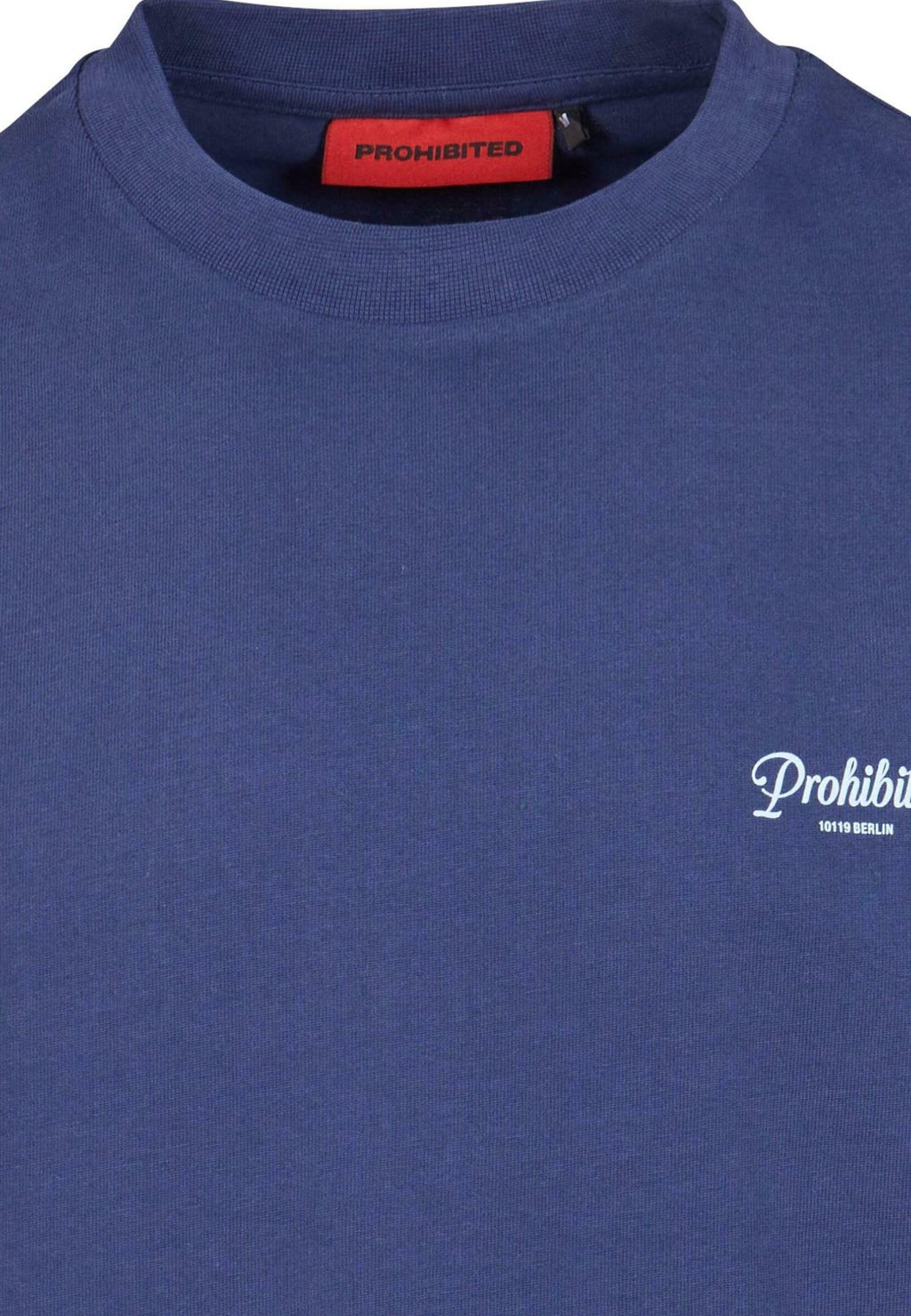

Футболка с принтом UNISEX PROHIBITED, синий