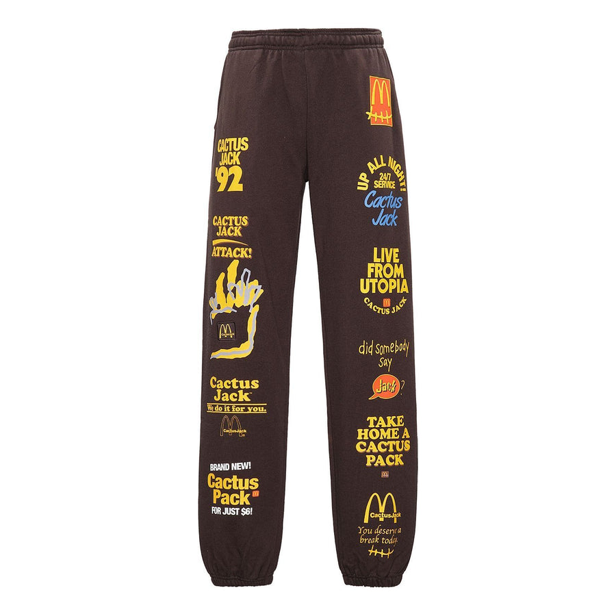 

Спортивные брюки Travis Scott x McDonald's Sticker Bomb Sweatpants 'Brown', коричневый