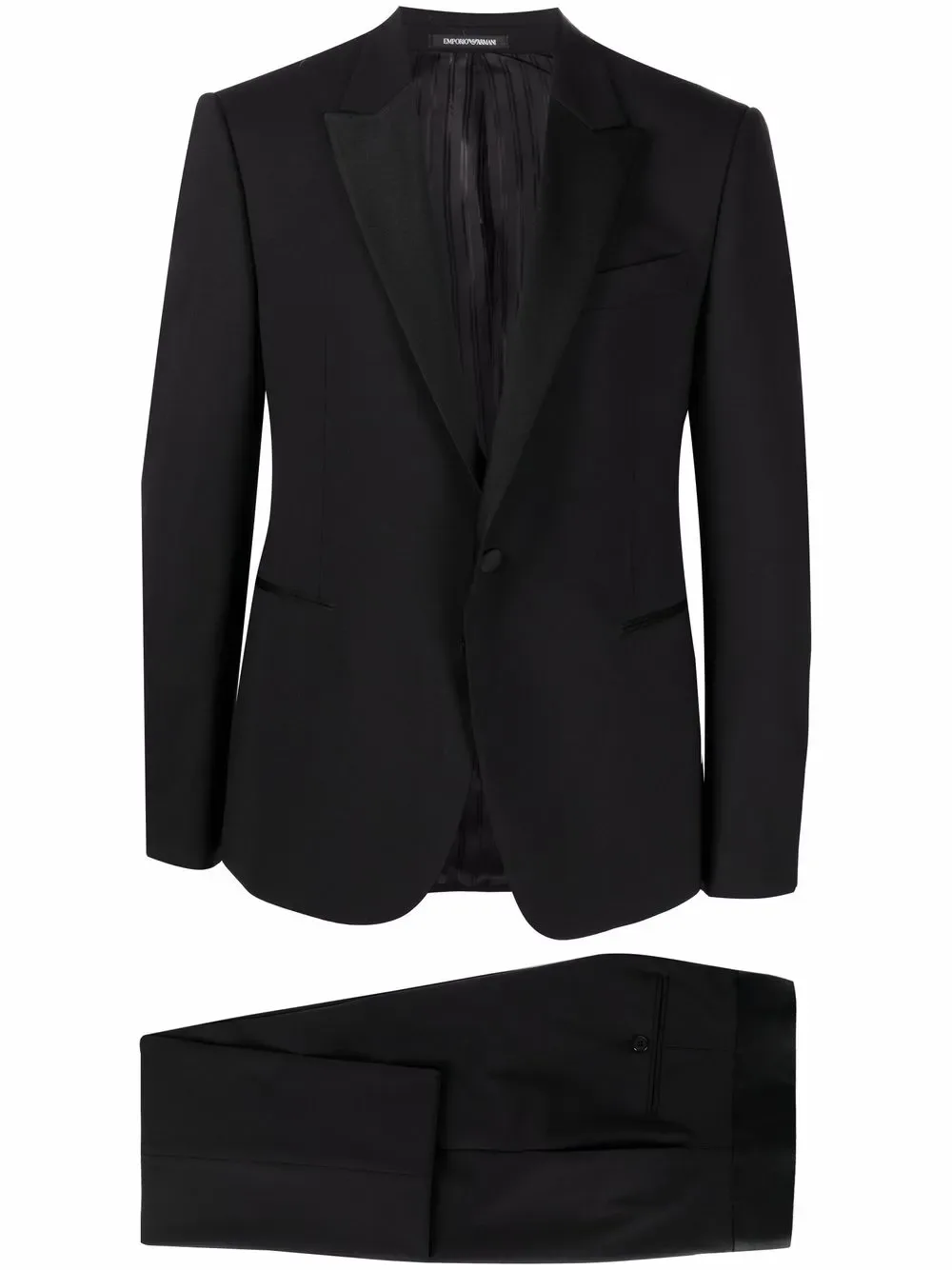 Однотонный костюм-двойка EMPORIO ARMANI, черный