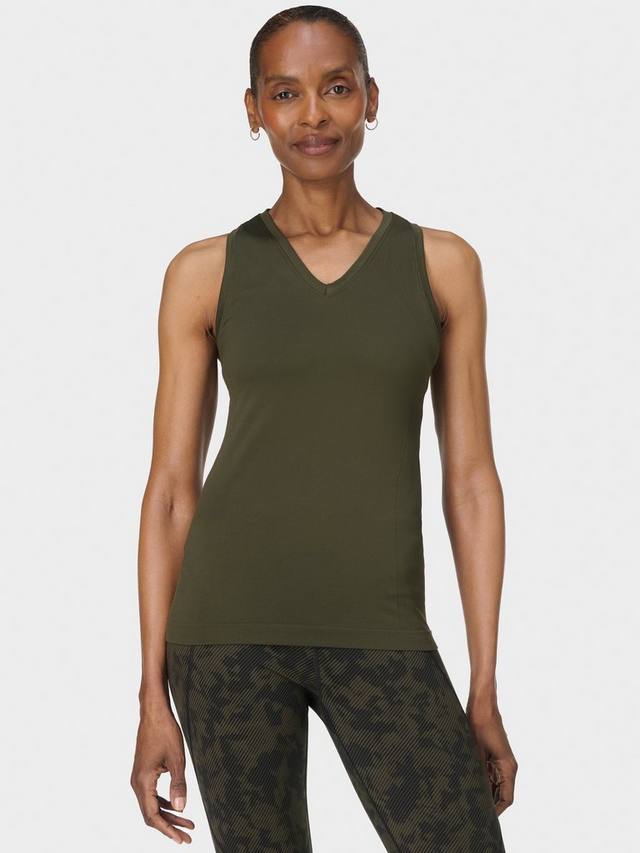 

Футболка Athlete V-Neck Seamless для тренировок Sweaty Betty, Nori Green