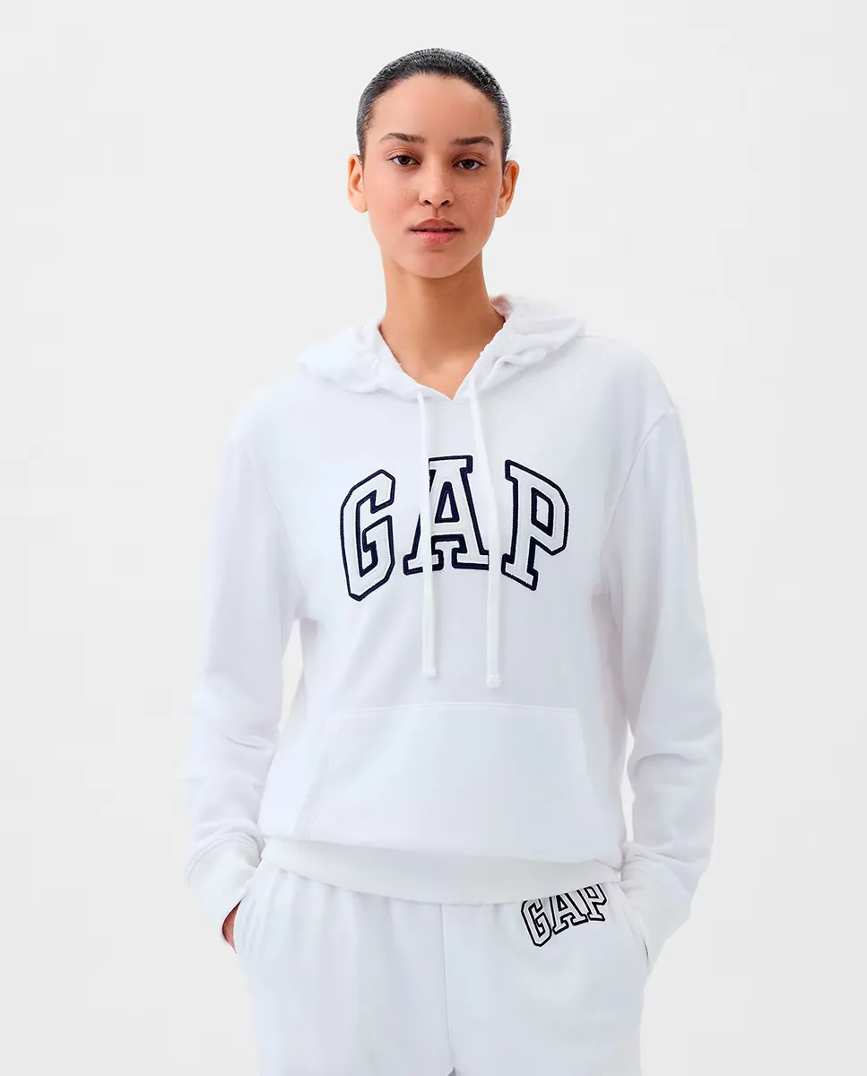 

Женская толстовка с капюшоном и логотипом Gap, белый