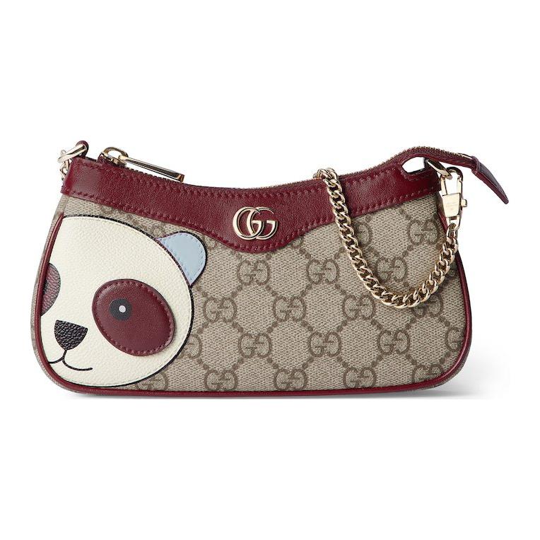 

GUCCI Кожаная сумка через плечо мини женская коричневая