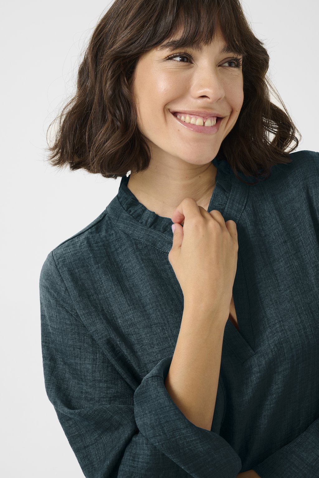 

Туника ELLEN FRILL Kaffe, зеленый