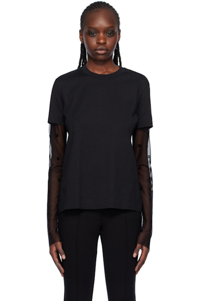 

Черная футболка с длинным рукавом 4G Givenchy