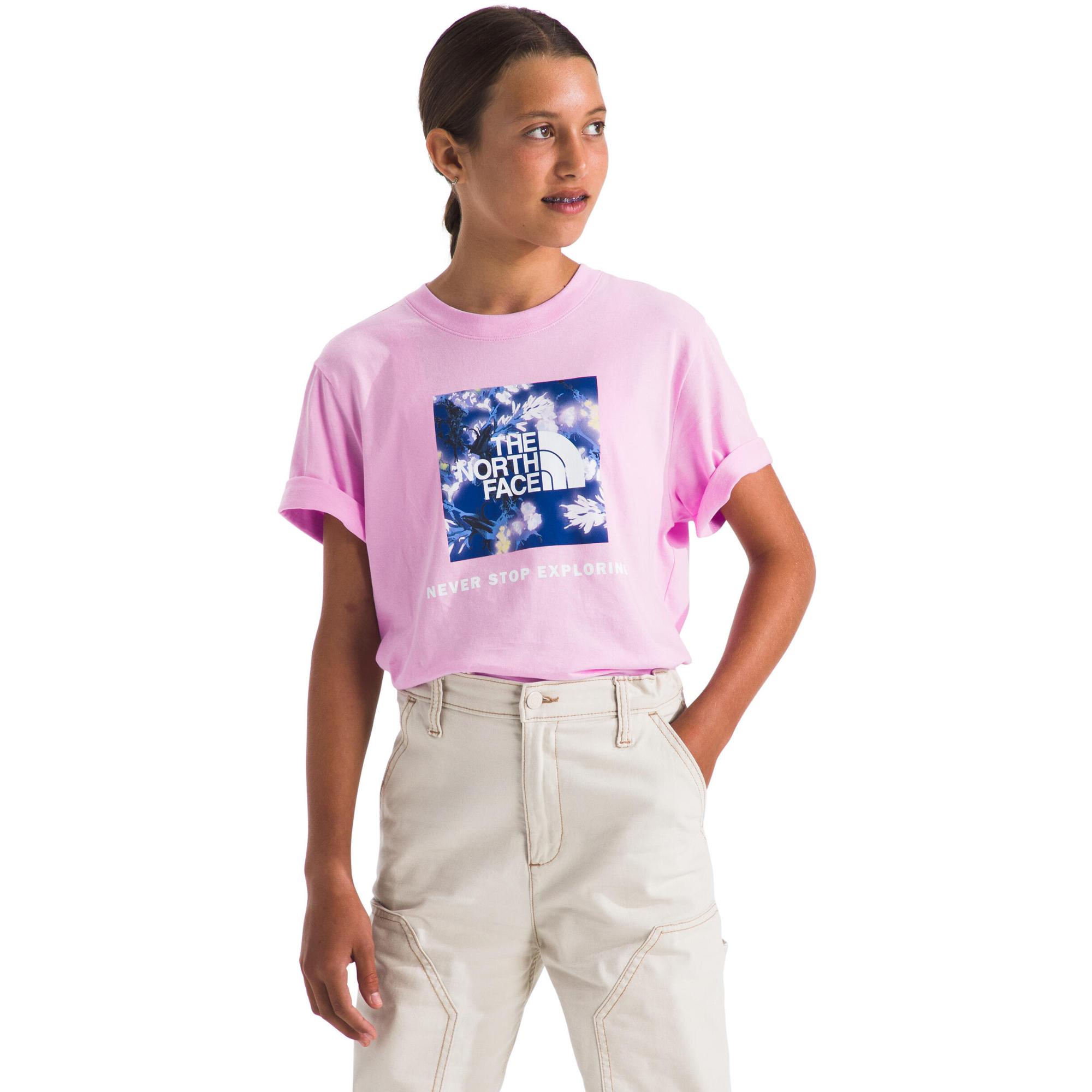 Детская футболка с коротким рукавом Kids' Box NSE The North Face, Cyber Pink — фото 2