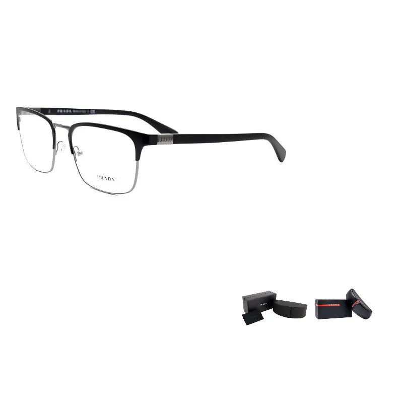 

PRADA Квадратные очки для мужчин, Matte Black/Silver