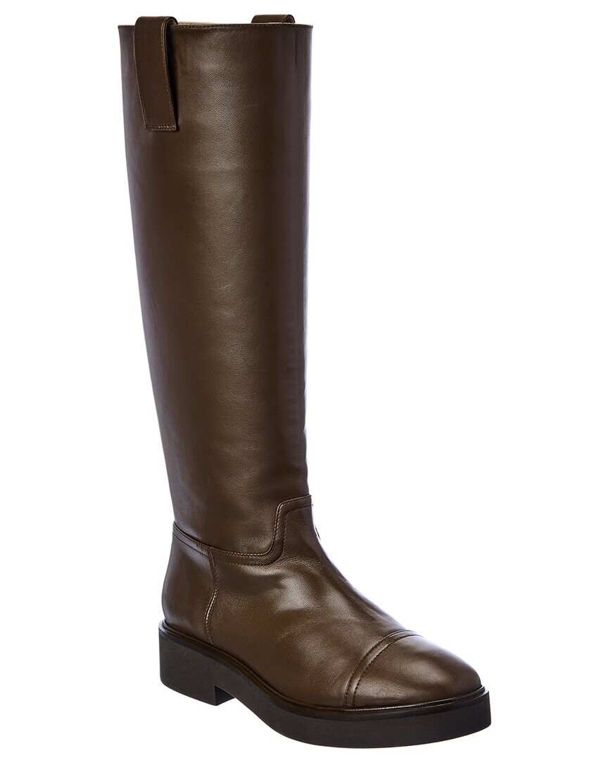 

Кожаные ботинки до колена Stuart Weitzman Henley, коричневый