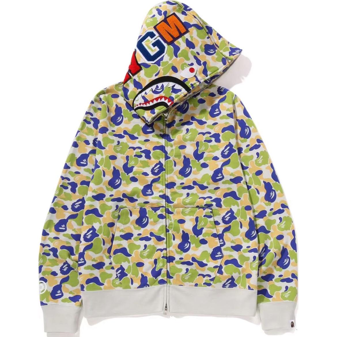 Бейп сторе джакарта отдельный акула полная молния худи A BATHING APE, оранжевый — фото 3