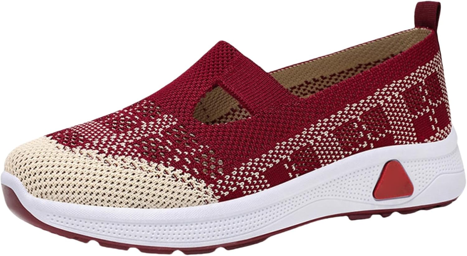 

Женские прогулочные кроссовки Canbebig, тканые дышащие сетчатые кроссовки, красный