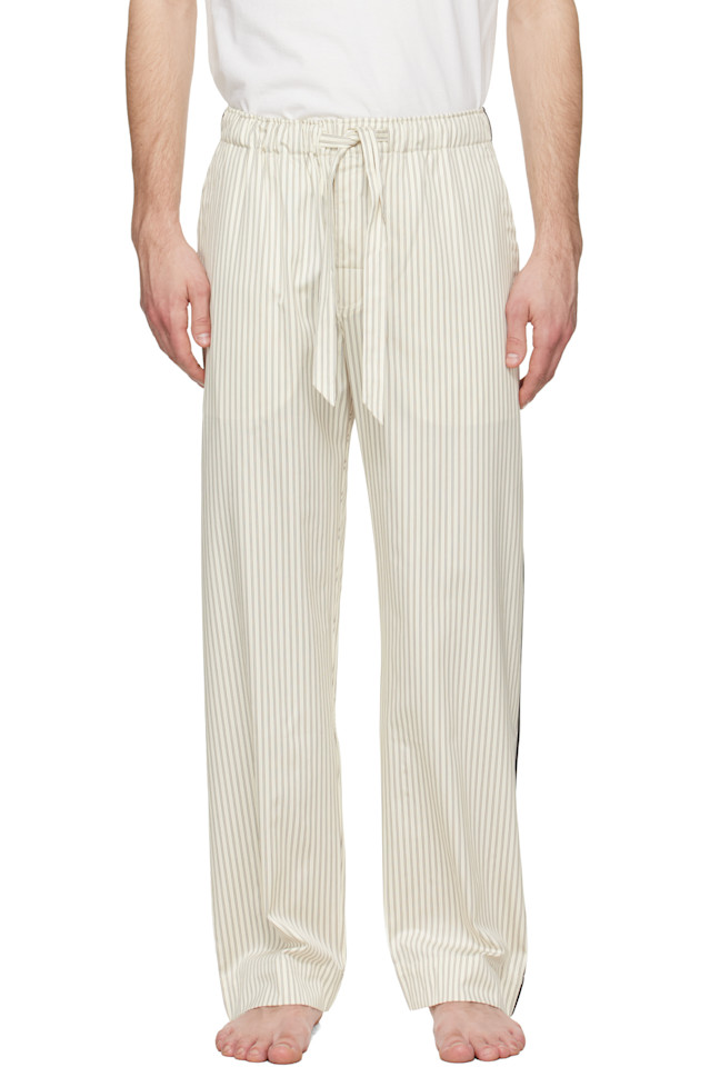 

Tekla Бежевые атласные пижамные штаны