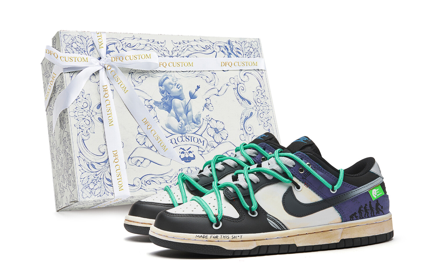 

Кроссовки Nike Dunk Skateboarding Shoes Women's Low-top Black/purple, черный