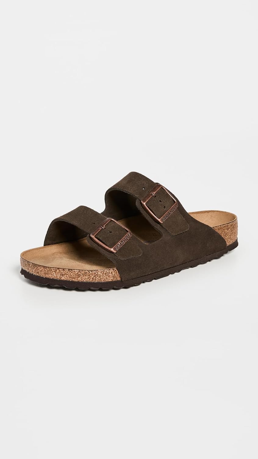 Унисекс сандалии Birkenstock Arizona на слайде, мокко — фото 4