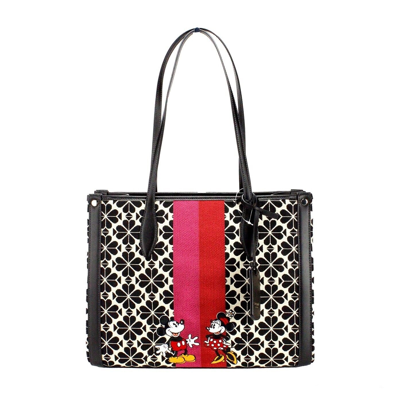

Сумка-тоут Disney 100 Cream Flower Jacquard Stripe Market среднего размера Kate Spade